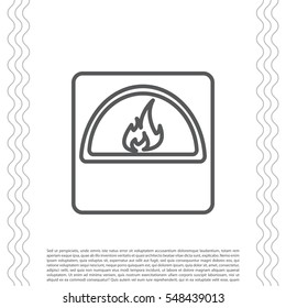 oven line icon