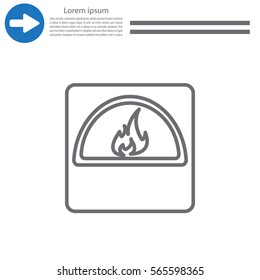 oven line icon