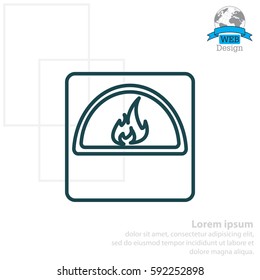 oven line icon
