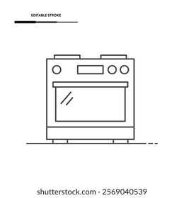 Oven Line Icon Vector Design.