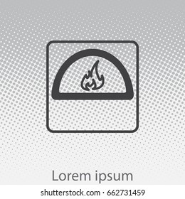 oven line icon. vector illustration