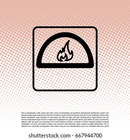 oven line icon. vector illustration