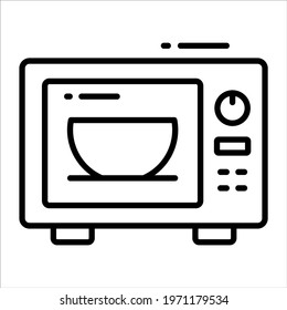 Oven line vector Icon. that can be easily modified or edit