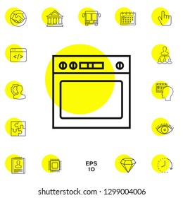 Oven linear icon. Graphic elements for your design