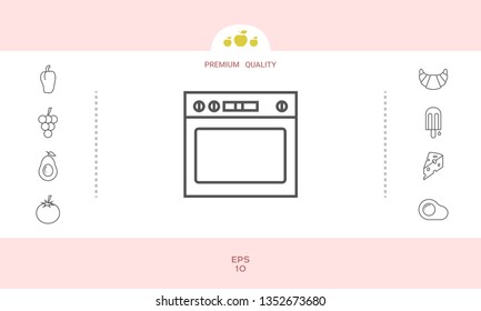 Oven linear icon. Graphic elements for your design