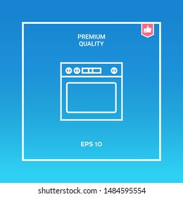 Oven linear icon. Graphic elements for your design