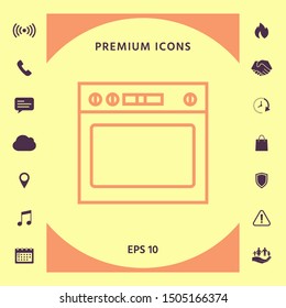 Oven linear icon. Graphic elements for your design