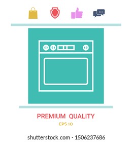 Oven linear icon. Graphic elements for your design