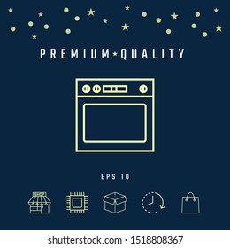 Oven linear icon. Graphic elements for your design