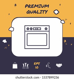 Oven linear icon. Graphic elements for your design