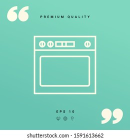 Oven linear icon. Graphic elements for your design