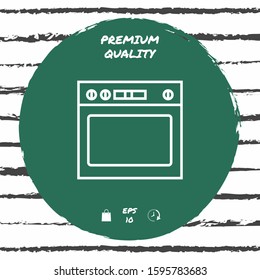 Oven linear icon. Graphic elements for your design