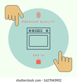 Oven linear icon. Graphic elements for your design