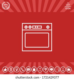 Oven linear icon. Graphic elements for your design