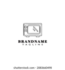 oven logo cartoon design icon template black modern isolated vector
