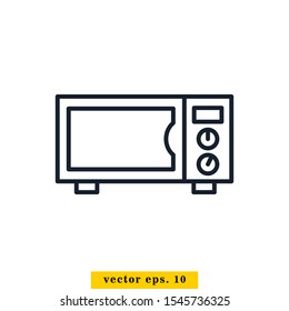 Oven / Microwave Icon Vector Logo Design Template