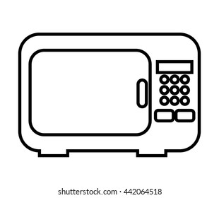 oven microwave isolated icon design