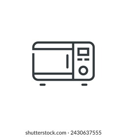 Oven microwave kitchen appliance icon, vector illustration