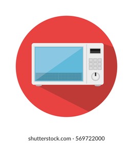 oven microwave kitchen appliance isolated icon