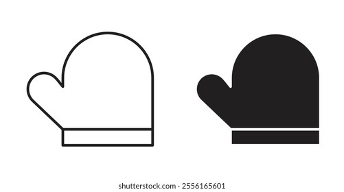 Oven mitt Filled flat icons set for apps and web ui designs.