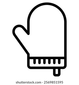 Oven Mitt food and culinary icon illustration