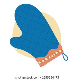 Oven Mitt For Hot. Isolated Vector Picture