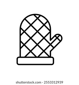 Oven mitt icon isolated on white background