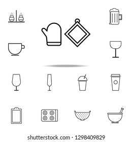 oven mitt icon. kitchen icons universal set for web and mobile