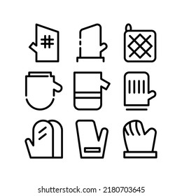 oven mitt icon or logo isolated sign symbol vector illustration - Collection of high quality black style vector icons
