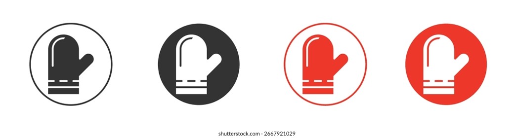 Oven mitt icon for logo, vector sign symbol for design