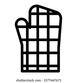 oven mitt icon outline vector design
