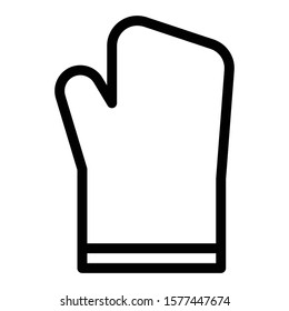 oven mitt icon outline vector design
