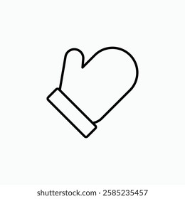 Oven mitt icon. simple vector icon