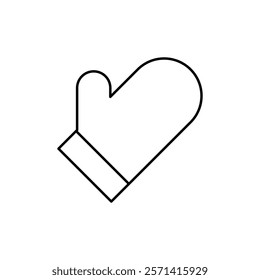 Oven mitt icon Thin line vector