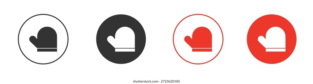 Ofenhandschuh-Symbol. Webvektordesign