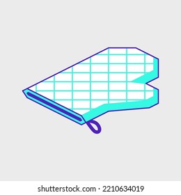 Oven Mitt Isometric Vector Icon Illustration