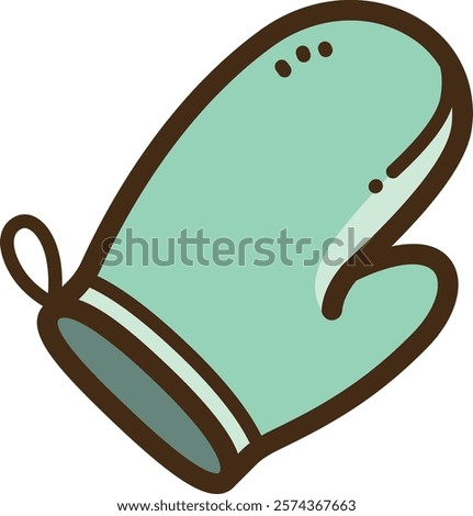 Oven mitt vector doodle illustration and graphic