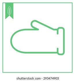 Oven mitten icon