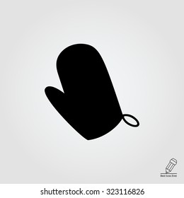 Oven mitten icon