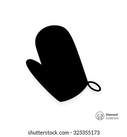 Oven mitten icon