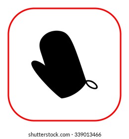 Oven mitten icon