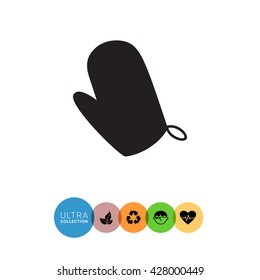 Oven mitten icon