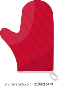 Oven mitten, illustration, vector on a white background.