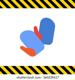 Oven mittens icon