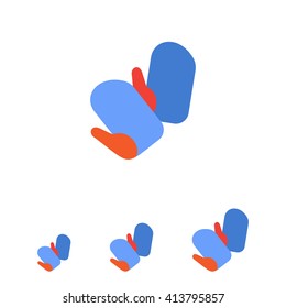 Oven mittens icon