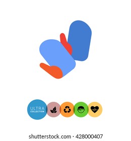 Oven mittens icon