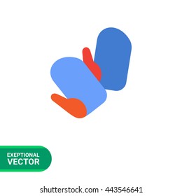 Oven mittens icon
