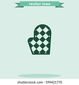 Oven mitts icon.