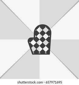 Oven mitts icon.