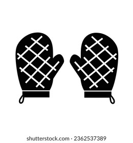 Oven mitts icon. Oven or cooking gloves sign and symbol.